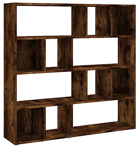 vidaXL Book Cabinet/Room Divider Smoked Oak 105x24x102 cm