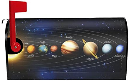 Solar System Prints Waterproof Sun Protection Letterbox Cover =>> Accommodates Standard Size Or Large Size Mailboxes 25.5x21 in