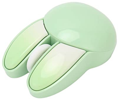 VBESTLIFE Kaninchenmaus, 2,4 GHz Kabellose, Leise Maus mit USB-Empfänger, Niedliches Kaninchen-Design, Optische 1600-DPI-Maus für Laptop, PC, Computer (Matcha-Grün)
