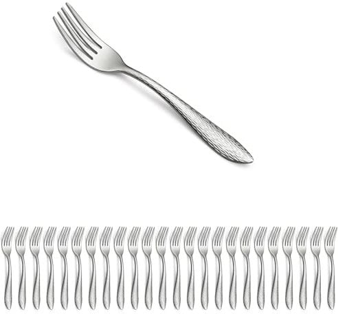 Kyraton Dessert Forks 24 Pieces Stainless Steel Dessert Forks,Fork Silverware,Cake,Fruit