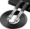 Speed Springseil für Fitness Seilspringen für Damen und Herren mit Verstellbarem Springseil und Legierung und Silikongriffen Geeignet für Workout Boxen Zuhause Fitnessstudio Schwarz