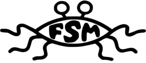 18.7CMx7.7CM FSM Flying Spaghetti Monster Decal Autoaufkleber und Vinyl Decals Balck sliver Reflective Car Styling Motorrad Fahrrad Dreirad Kühlschrank Toilette Abziehbild Dekoration Aufkleber