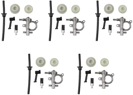 MCAOAL Tubo Filtro Pompa Olio Pratico Tubo Tubo Verme Kit per Cinese 25CC 2500 Motosega Ricambi Accessori 5sets