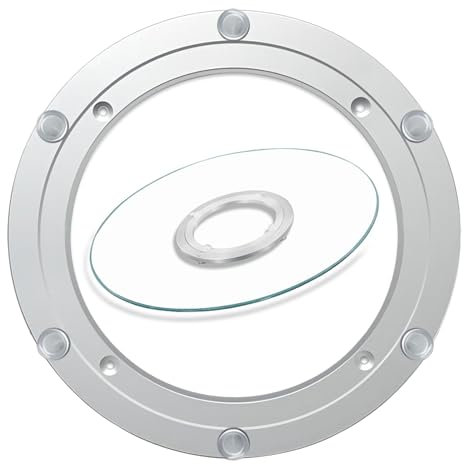 ESOYAWE Aluminiumlegierung Rotierende Lager Drehscheibe Für Esstisch, Ø 12cm ~ 99cm 360°Drehbare Glatt Drehteller Kugellager, Drehkranz Für Esstisch TV Monitor Fernsehtisch Küchenregal