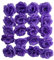 Corkwaw Künstliche Rosenköpfe, Seidenrosenköpfe, 7,6 cm, für Hochzeit, Party, Zuhause, Garten, Dekoration, Basteln, Geschenkbox, Dekoration, Violett, 25 Stück