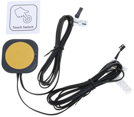 JSGHGDF Panneau en bois avec interrupteur tactile LED invisible, Deux couleurs., M