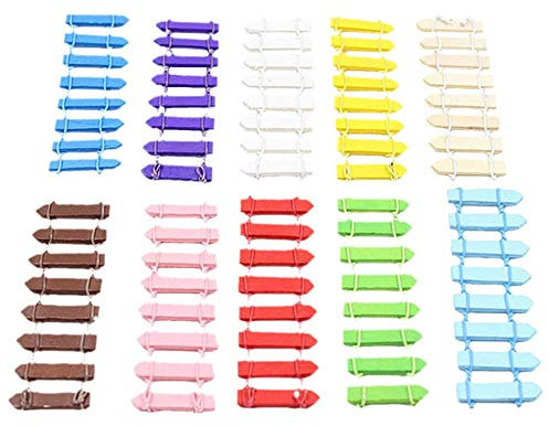 10Pcs Mini Holz Lattenzaun Miniatur Garten Micro-Landschaft Zubehör Kits Hausgarten Outdoor Dekoration Ornamente Blumentöpfe Bonsai DIY Craft Decor