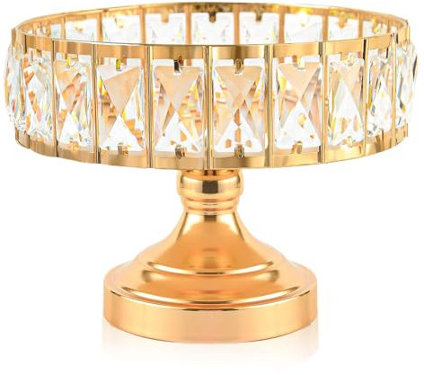 kolnlala Kristall-Obstschale für Küchentheke, Obst-Servierschale, Süßigkeitenteller, Cupcake-Teller, Dessertteller, dekorativer Teller (L)