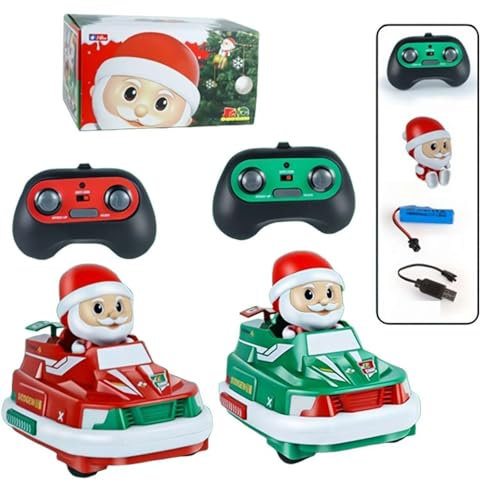 Remote Control Bumper Cars Two Pack, with Ejecting Drivers Dodgem RC Toy Set with Light Music, Christmas RC Battle Race Car Set of 2 Players, for Toddlers 3 4 5 6 Years Old Boys Girls Xmas Gifts