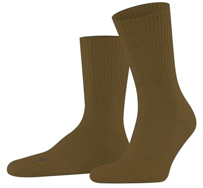 FALKE Unisex Walkie Light U So Wool Plain 1 Pair Socks, Yellow Old Brass 1220, 8-9