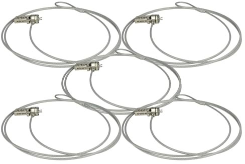 vhbw 5X Kensington per Laptop Notebook - Cavo di Sicurezza con Serratura a Combinazione numerica, 1,8 m