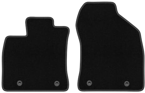 Velours-Fußmatten vorne passend für Lexus CT 200H 2010-2020, Schwarz, BASIC | passend für Schrägheck; dünner Velours-Teppich (Polypropylen), ca. 4 mm; rutschfest, ovale Befestigungen (Typ TL)