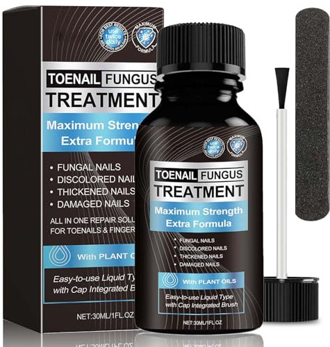 Nail Fungus Treatment - Extra Strong Formula for Toenail and Fingernail. Repair and Strengthening Solution - Fix and Renew Damaged Nails