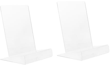 jojofuny 2 Stücke Transparent Bücherregal Halter Bücherregal Lehrbuch Regale Display Stand Lagerung Kleine Für Reader Rack Rahmen Buch Desktop Acryl