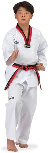Daedo Taekwondo Dobok for Kids – Lightweight WT Approved Martial Arts Uniform – Jacket and Pants Set – 80/20 Poly-Cotton - 1