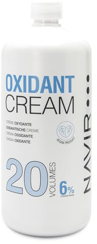 NAVIR Profesional | Agua oxigenada en crema - Peróxido de hidrógeno estabilizado – Emulsión oxidante para decoloración y tinte de cabello – Uso profesional y doméstico (20 vol)