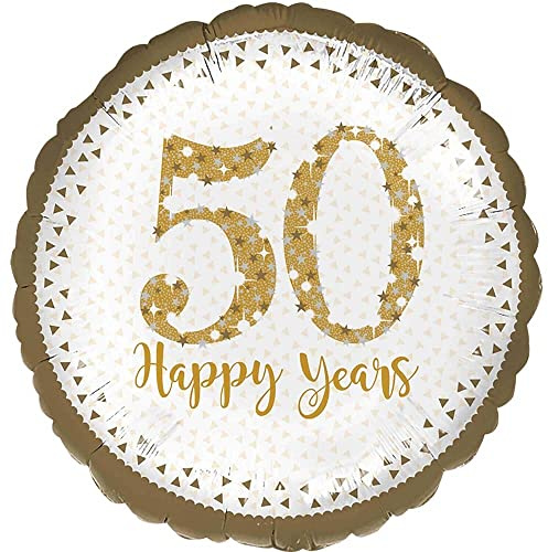 Golden Sparkling 50 Happy Years Foil Balloon - 1 PC