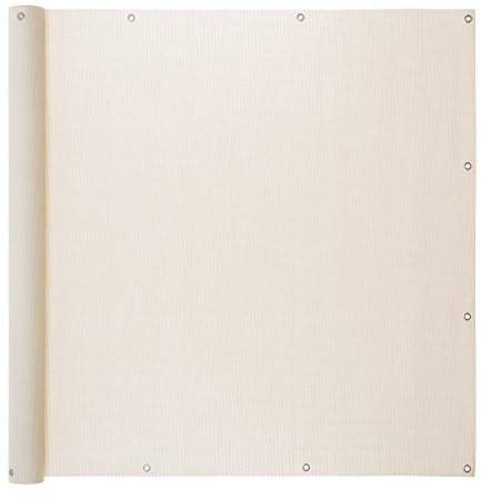 Ventanara® Balkonverkleidung Sichtschutz PVC Balkonumspannung Zaun Verkleidung Blende Windschutz Folie 300 x 75 cm Creme