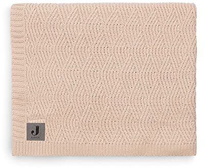 Jollein Strickdecke Decke Babydecke 50% BW 75x100 cm River Knit Pale pink.