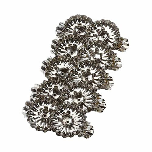 Kerzenhalter-Clip Metall 4 cm 10 STK | Clips Weihnachtsbaum Kerzen Weihnachten zum Anklemmen | (Silber)