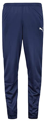PUMA Jungen Teamrise Poly Pants J Trainingshose, Peacoat-puma White, 140 EU