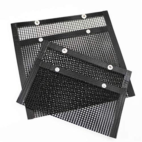 BBQ Grill Mesh Bag, Reusable Non-Stick Mesh Grilling Bag, High Temperature Resistant Barbecue Bags, BBQ Bake Net Bag for Meat Fish Vegetable and Outdoor Picnic Cooking Tool (M(22X27cm))