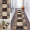 ZDYHMrj Läufer Teppich Flur Korridor Modern Geometrisch rutschfest Designer, Küchenläufer TeppichLäufer Waschbar für Flur, Schlafzimmer, Wohnzimmer, Breite 60cm/ 70cm/ 80cm/ 90cm/ 100cm/ 110cm