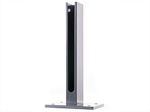Zaundirekt Pfostenschuh für Standard 60x40mm Zaunpfosten - Pfostenträger in Anthrazit Grau - Dübelplatte für Doppelstabmattenzaun - Made in Germany