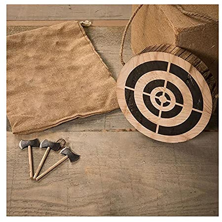 YONGFU Petit Jeu de Lancer de Hache, Ensemble de fléchettes en Bois pour Cible de Lancer Viking, Jouet de Jeux de fléchettes, Ensemble de Jeu de Lancer de Hache pour Adultes,