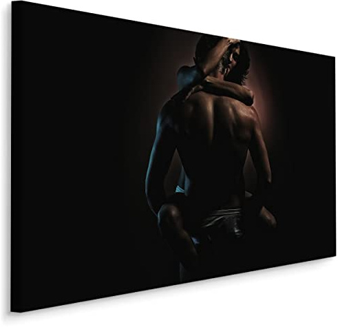 Muralo Wandbilder Mann, Frau, Paar, Liebe, Erotisch, XXL - 40x30 cm | Leinwandbild, Modernes Design, Aufhängefertig, UV-beständig - ideal für Wohnzimmer und Schlafzimmer