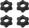 2 Pairs Dumbbell Screw Clamps, Dumbbell Hex Nut, Weight Lifting Barbells Nonslip Screw Collar Replacement Parts for Fitness Training (Black)