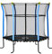 HOMCOM Trampolino Elastico per Bambini 3-10 Anni con Ingresso a Cerniera e Pali Imbottiti, Tappeto Elastico Bambini in Acciaio, PP e EPE, Ø163.5x163.5 cm, Blu