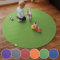 Sanosoft® Krabbelmatte Rund Made in Germany, Öko-Tex Anti-Rutsch Krabbelunterlage (160cm Rund, Grün)