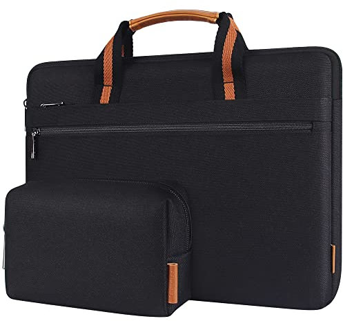 DOMISO 14 Zoll Wasserdicht Laptoptasche Hülle Laptop Sleeve PC Case Notebook Schutztasche für 14 Acer Aspire 1 Swift 3 / HP Chromebook 14 Pavilion x360 / Lenovo IdeaPad/Asus/Dell, Schwarz