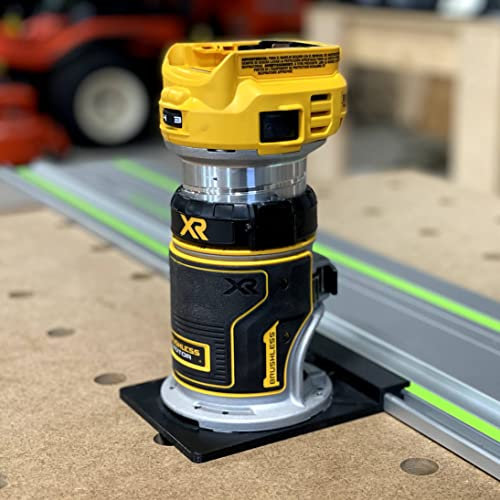 ToolCurve Schienenadapter kompatibel mit Dewalt Router für Festool und Makita Führungsschiene