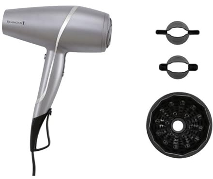 Remington Haartrockner PROluxe You mit Diffusor und 2 Stylingdüsen, AC9800 | StyleAdapt™ passt die Wärme dem Haar an, 3 Aufsätze, Ionen- & Diamantkeramikbeschichtung für geschmeidiges, glänzendes Haar
