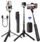 Perche à selfie extensible et rechargeable sans fil Bluetooth pour iPhone 15/14/13 Pro/13/12/11/Pro/XS/XR/X/Plus, Samsung, Huawei, LG, smartphones, GoPro, petit appareil photo.