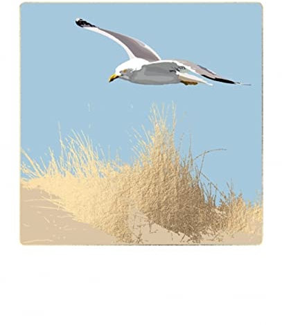 cityproducts - 4773 - Happy Memories, Postkarte, Möwe über goldenem Schilf, A6