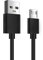 OcioDual Cable de Carga Conector Micro USB B a USB Tipo A 2.0 Doble Macho Corto 18cm Negro para Telefonos Moviles Smartphones