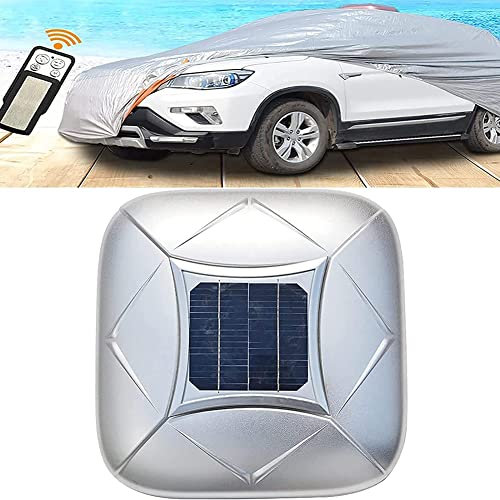 HYQNG Telo copriauto con Pannello Solare, Telo copriauto Intelligente, Telo copriauto Automatico con Telecomando, Protezione UV in Caso di Pioggia, Misura Universale per Limousine, Argento