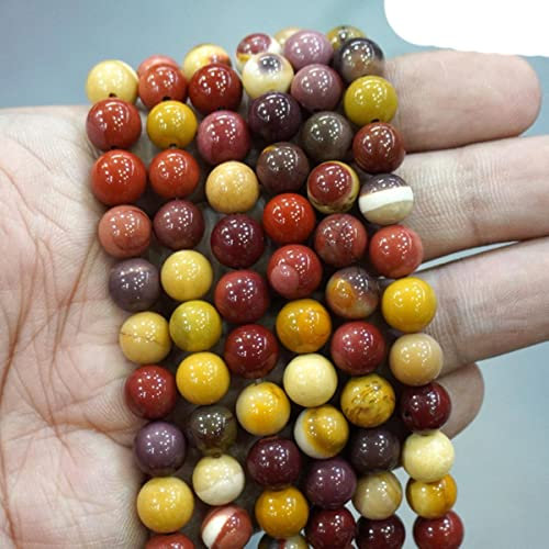 Natürlicher mehrfarbiger blauer Tigerauge-Stein-Diy-Charme-Armband-Ohrringe lose runde Perlen für die Schmuckherstellung 15 Quot; Strang 6/8/10MM-Mookait,14mm-ca. 26Stk