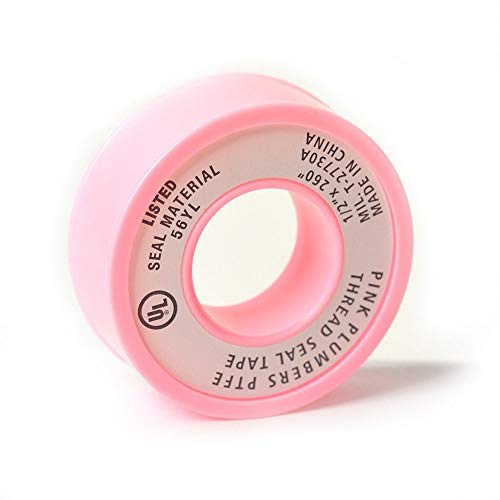 Thrifco 4400942 1/2 x 260 Pink High Density Plumbers Thread Sealing Tape