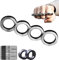 EXQST Acero inoxidable giratorio al aire libre anillo plegable tigre descompresión giro doble anillo giratorio plateado