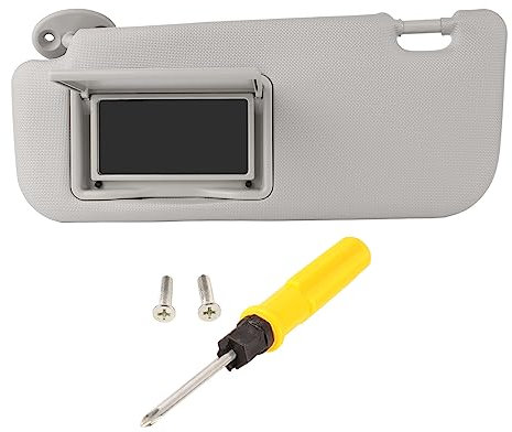 Wisecoco Viseras Interiores para Automóviles, Parasol Izquierdo del Lado del Conductor, Visera Parasol del Lado del Conductor Izquierdo con Reemplazo de Espejo de Vanidad, para Corolla Ralink 14-19