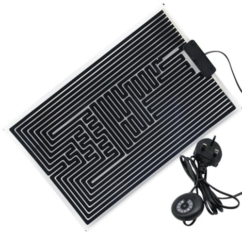 hisunfarm Reptile Heat Mat Terrarium Vivarium 40 Watt Heating Pad with 10 Levels Temperature Adjustment for Tortoise Snakes Lizard Gecko Hermit Crab Turtle (40 Watt(28 * 42 cm))