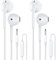 MOSWAG Cuffie in ear, cuffie in ear con microfono integrate nel controllo del volume adatte a IPad, Android, MP3, alla maggior parte dei dispositivi audio da 3,5 mm (Inserto auricolare piccolo)