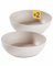 PiuPet® Futternapf und Wassernapf für Hunde - 2 x 1L - Beige - Spülmaschinenfest - 17,5cm Durchmesser - Für Große Hunde