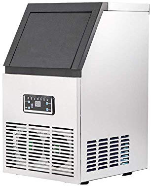 TEmkin Commercial Ice Maker Machine, 50KG/24h Automatic Intelligent Energy Saving Cube Ice Maker Digital Control Refrigeration Bar Home, 32 Ice Cube