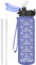 GOPPUS 500ml/17oz Kids Water Bottles with Straw Tritan Childrens Bottle with Flip Top Lid BPA Free Measured Drinks Bottles with Strap for School Girls Boys Sports Reusable Time Markings Leakproof