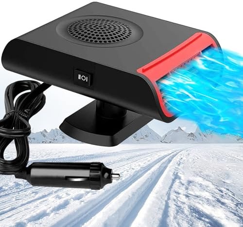 Showvigor 150W 12V Car Fan,Hot and Coole Portable Dual Mode Fan for Quick Defrosting and Demisting, 360° Adjustable, Cigarette Lighter Plug for All Cars and Trucks